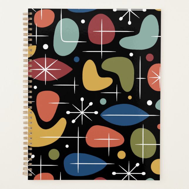 Motif en étoile éclatée de style Mid Century Moder (Devant)