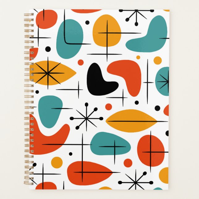 Motif en étoile éclatée de style Mid Century Moder (Devant)