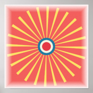 Motif en forme d'étoile - Impression Rétro Milieu