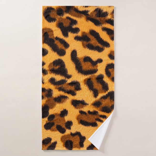 Motif en fourrure de léopard (Serviette de bain)