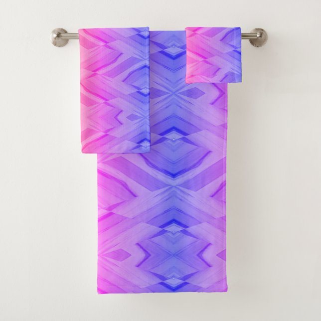 Motif en marbre corail et teintes roses complexe (En situation)