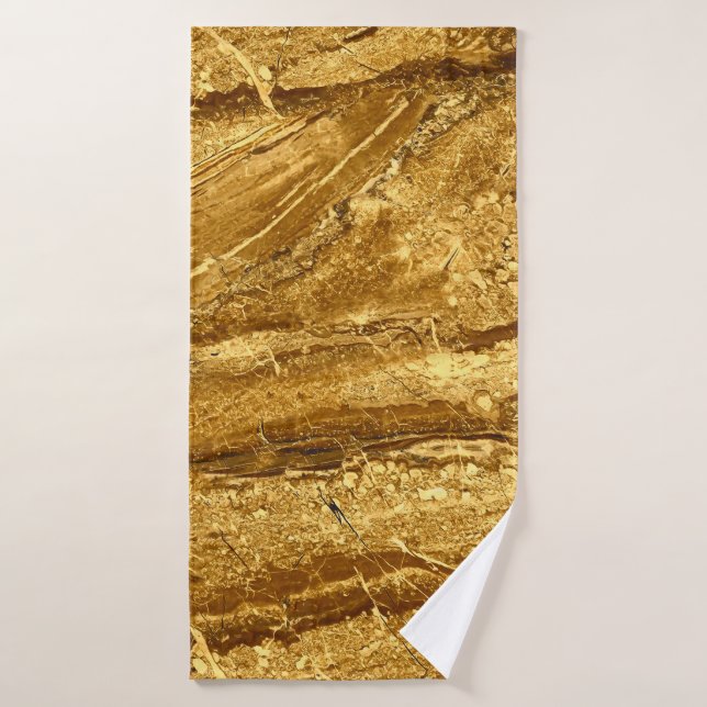 Motif en marbre d'or naturel (Serviette de bain)