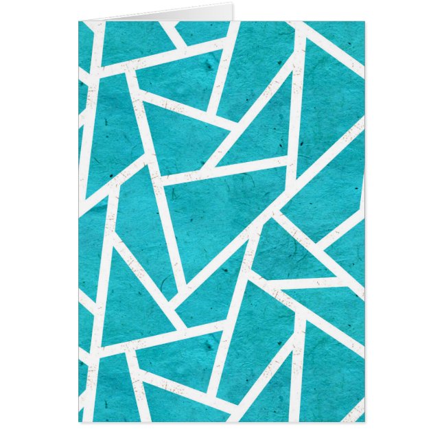 Motif en mosaïque bleu-vert et blanc (Devant)