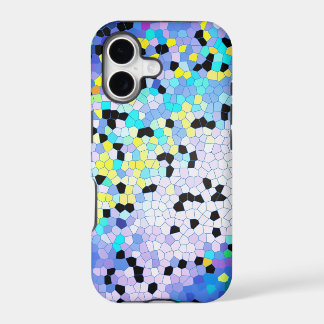 Motif en mosaïque violet bleu et noir