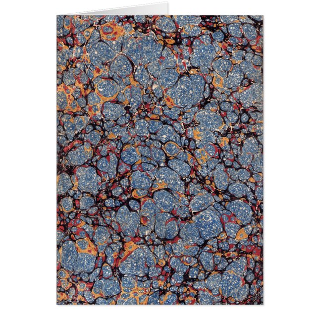 Motif en papier marbré bleu Merci Cartes (Devant)