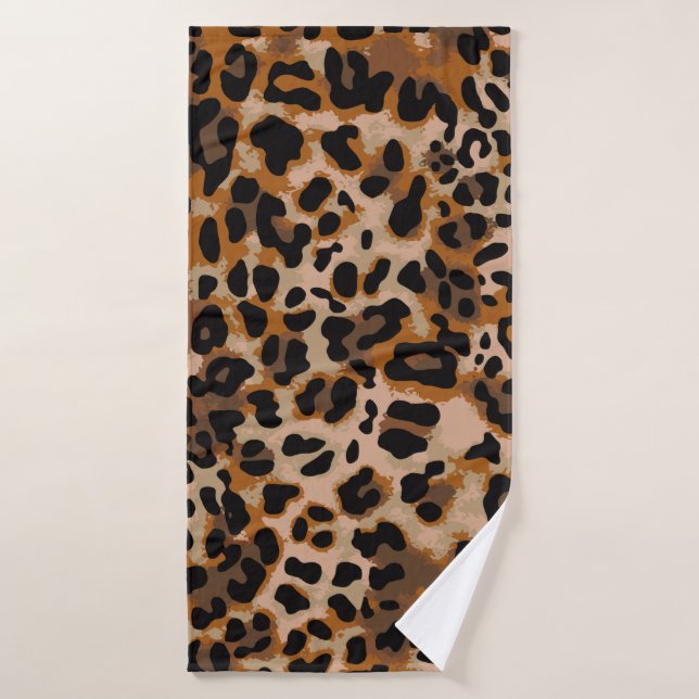 Motif en peau d'animal de guépard de jaguar sans s (Serviette de bain)