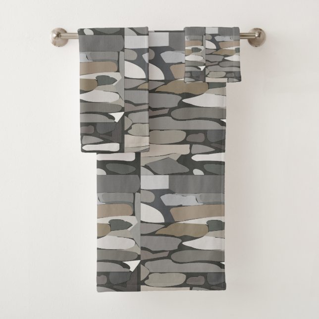 Motif en pierre de rock gris (En situation)