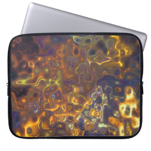 Motif en pierre jaune violet de sac électronique