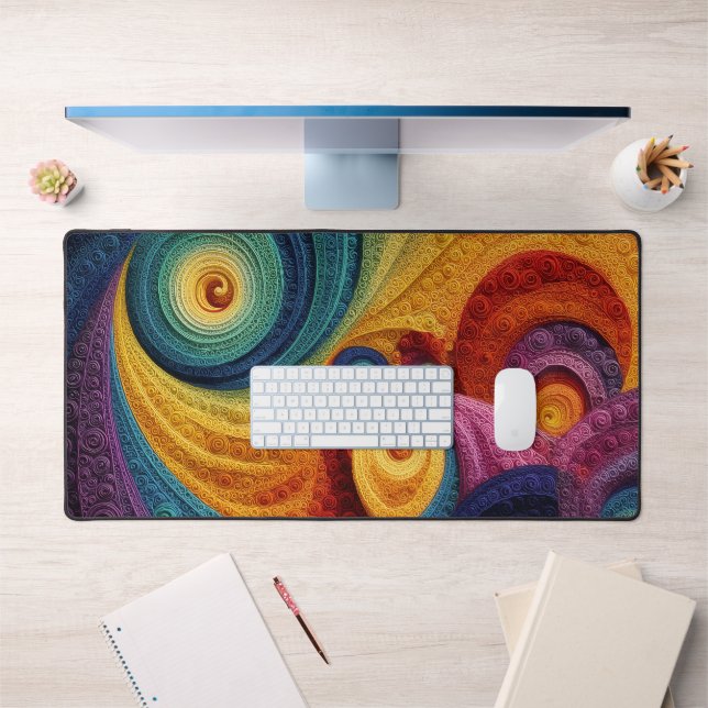 Motif en spirale abstrait Texture tourbillonnante  (Bureau 1)