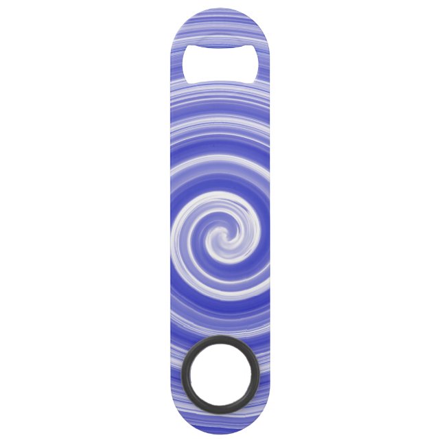 Motif en spirale bleu et blanc (Dos)