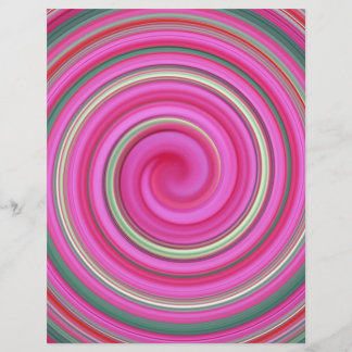 Motif en spirale rose