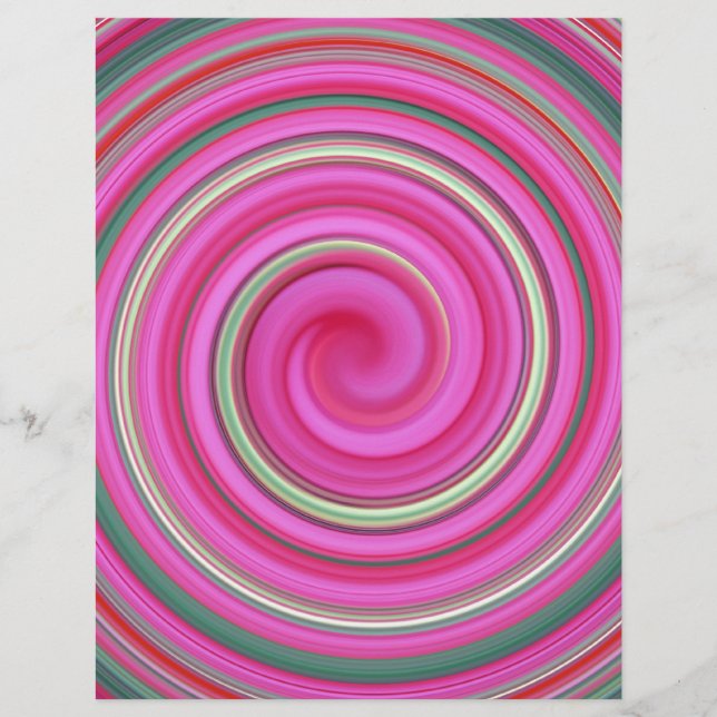 Motif en spirale rose (Devant)