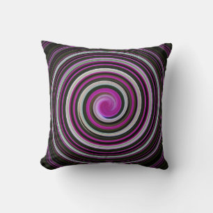 motif en spirale violette coussin