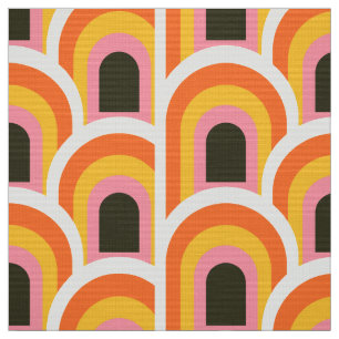 Motif en tissu rétro des années 70
