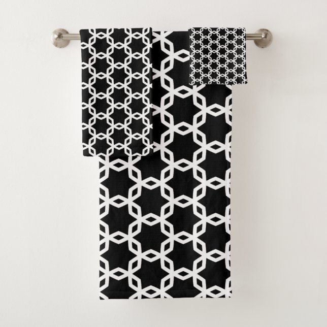 Motif en treillis noir et blanc (En situation)