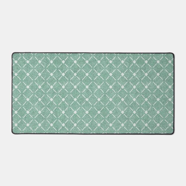 Motif en treillis velouté en vert menthe (Recto)