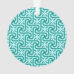 Motif en tuiles égyptiennes, turquoise et aqua