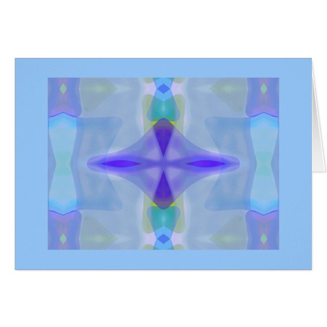 Motif en verre de gemme de mer bleue (Devant horizontal)
