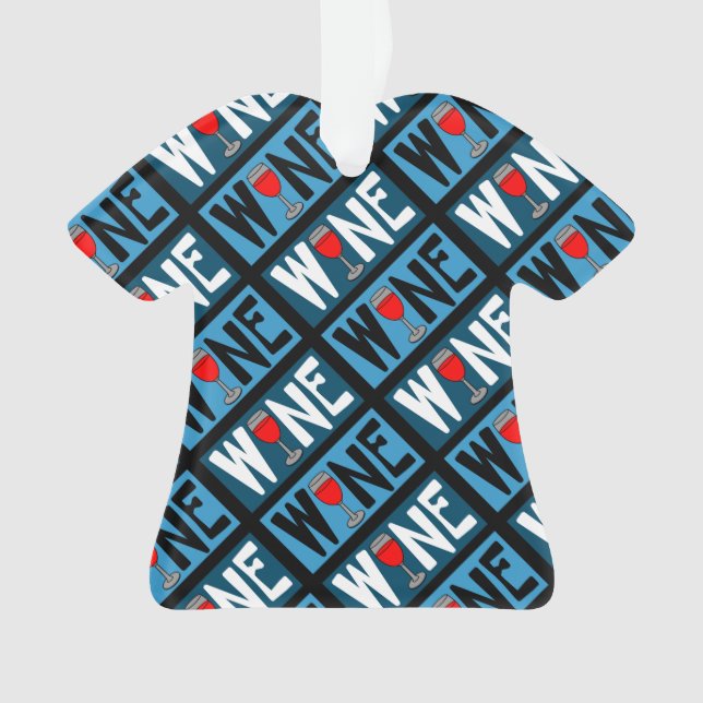 Motif en verre de vin rouge (devant)