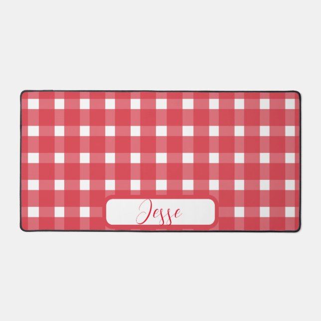 Motif En vichy blanc rouge (Recto)