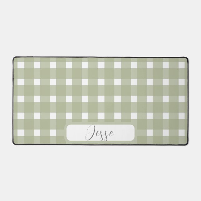Motif En vichy Sage White (Recto)
