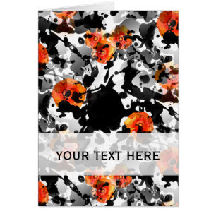 Motif ENCRE NOIRE & COQUELICOTS + votre fond & idé