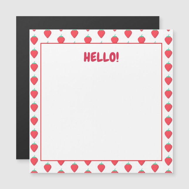 Motif esthétique Mignon Amour Fraise Kawaii (Devant / Derrière)