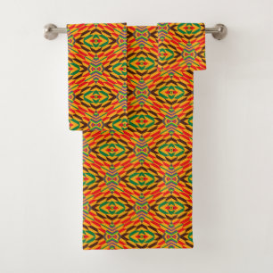 Motif ethnique coloré de Kente