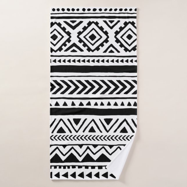 Motif ethnique et tribal sans couture. Fait main.  (Serviette de bain)