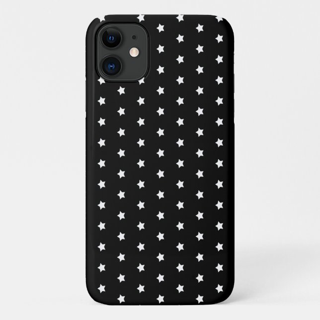 motif étoile blanche sur Coque noir-coque iphone m (Dos)