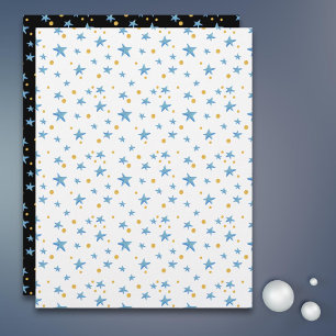 Motif étoile bleu avec pointes jaunes scrapbooking