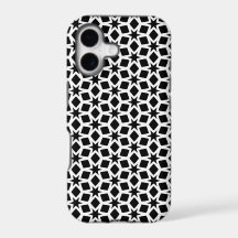 Motif étoile géométrique noir et blanc
