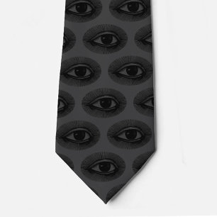Motif Eyeball CRAVATE Charbon et noir