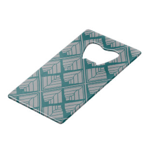 Motif feuille carré Turquoise neutre
