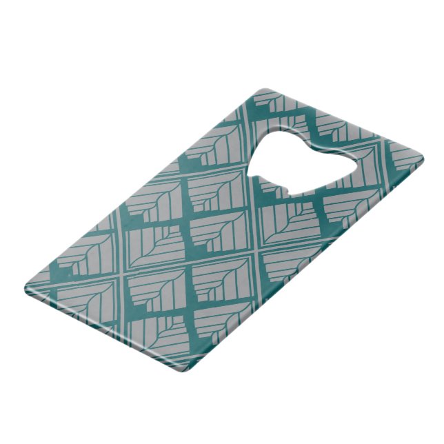 Motif feuille carré Turquoise neutre (Dos Angle)