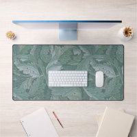 Motif feuille d'acanthe bleu sarcelle de William M