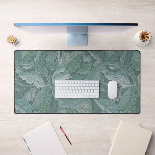 Motif feuille d'acanthe bleu sarcelle de William M (Bureau 1)