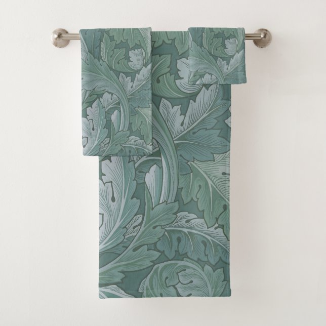 Motif feuille d'acanthe bleu sarcelle de William M (En situation)