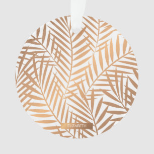 Motif feuille de palmier d'or