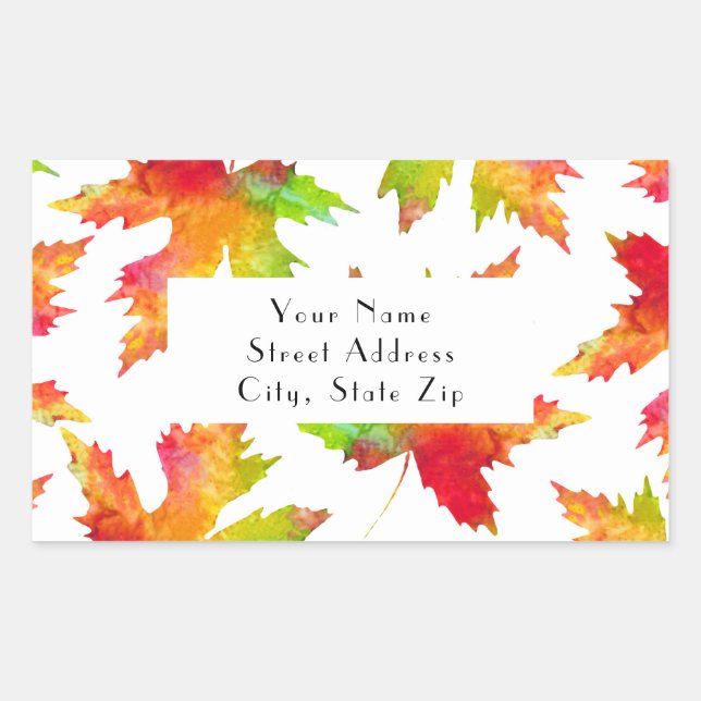 Motif Feuille d'érable 2 étiquettes (Devant)