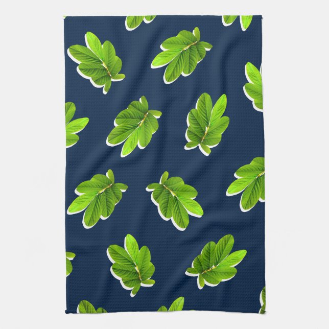 Motif feuille des serviettes de cuisine Tropics (Vertical)