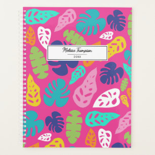 Motif Feuille d'été de couleur vive