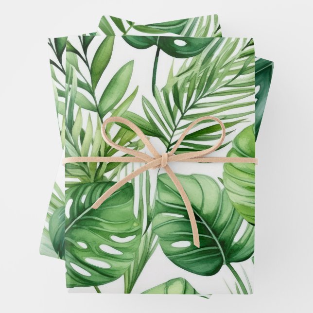 Motif Feuille tropical aquarelle (En situation)