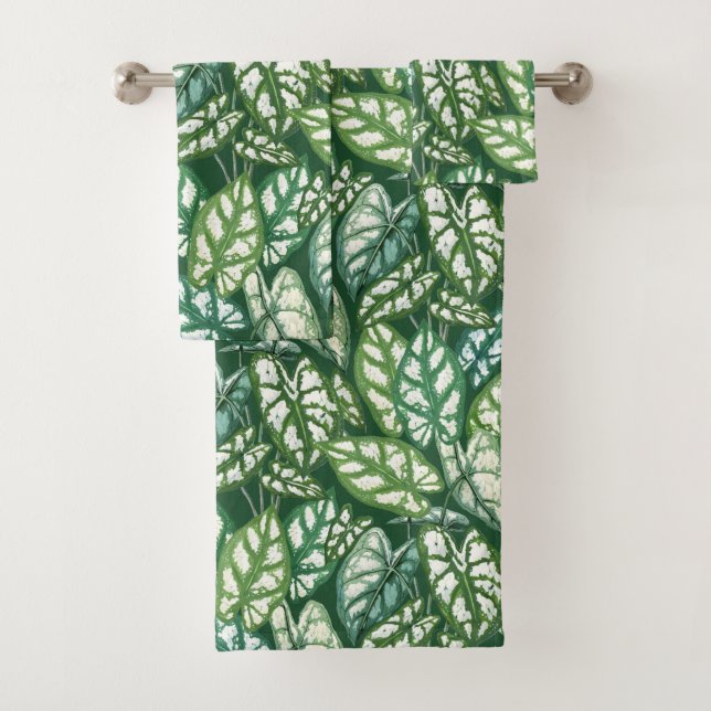 Motif Feuille vert tropical (En situation)