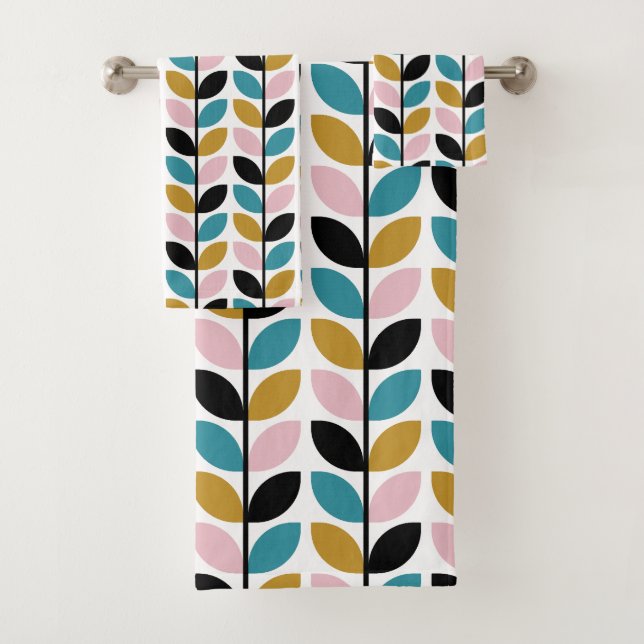 Motif Feuilles de  Retro Mod (En situation)