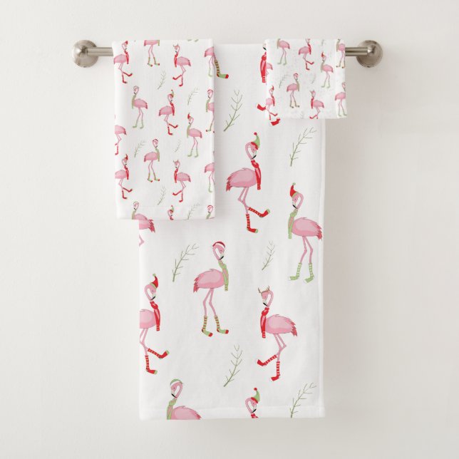 Motif Flamingo rose pâle de Noël (En situation)
