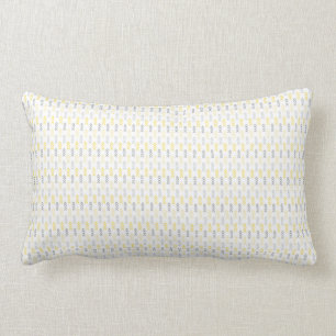 Motif Flèche Jaune et Gris Lumbar Coussin