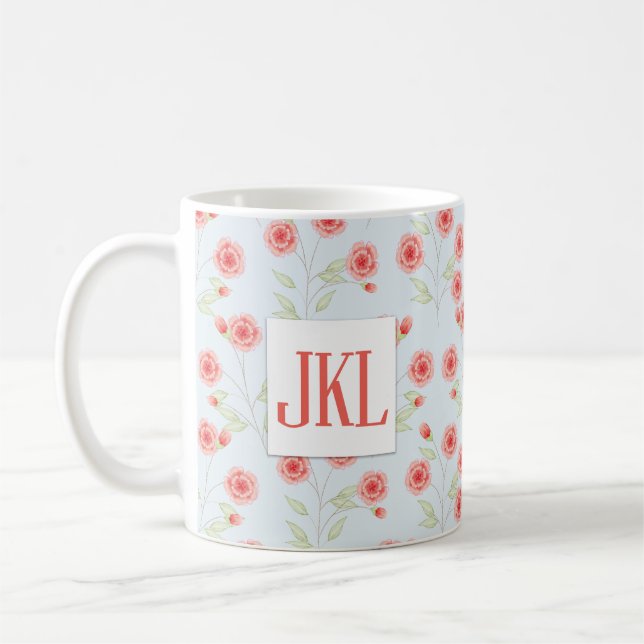 Motif Fleur de Corail Mug Classique 325 ml (Gauche)
