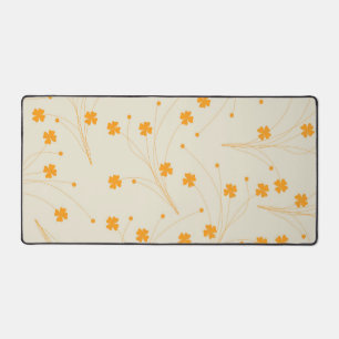 Motif Fleur Rétro Années 70 Beige Orange Y2K