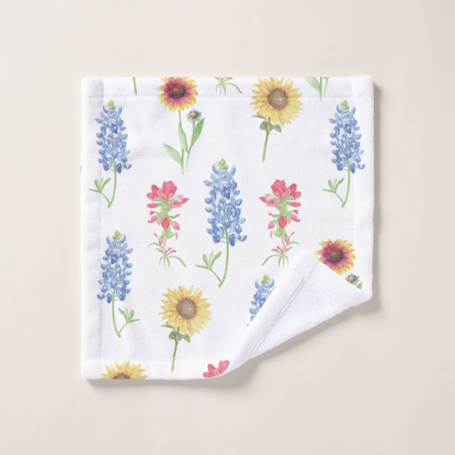 Motif Fleur sauvage du Texas (Gant de toilette)